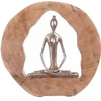 GILDE Dekofigur Skulptur Health, silber/natur (1 St), silberfarben/natur, Aluminium