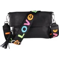 MIRROSI Umhängetasche Damen, Crossbody Bag, Echtleder Made in Italy (1 Tasche 2 Gurte oder Basic Version 1 Tasche 1 Gurt, verstellbaren Schulterriemen), 26x18x2cm (BXHXT)