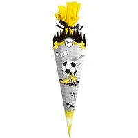 itenga Schultüte itenga SCHULTÜTEN Bastelset 68cm "FUSSBALL" meine Vereinstüte weiss -
