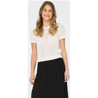 ONLY Kurzarmpullover ONLSAGA LIFE SS O-NECK KNT NOOS Baumwollmischung, regular fit