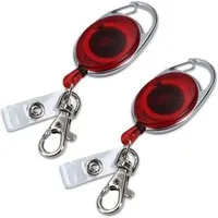 kwmobile Schlüsseltasche 2x Jojo mit Ausweis Clip - Schlüsselanhänger ausziehbar - Kartenhalter (2-tlg), Schlüssel Jojo Ausweis Clip