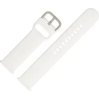 MARBURGER Uhrenarmband 20mm Silikon Fitness Smartwatch XL Extra Lang Weiss
