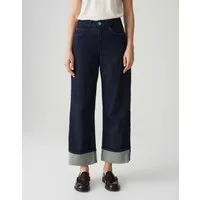 OPUS 5-Pocket-Jeans MIVA TURN UP mit XL Umschlag Ankle, BCI Cotton, XL-Aufschlag am Saum