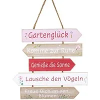 Small-Preis Dekohänger Gartenschild mit Grillregeln - Gartenregeln - Gartenträume - Haustiere, mit robustem Seil aus Jute