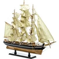 Aubaho Dekoobjekt Modellschiff Cutty Sark Wollklipper Holz Schiff Segelschiff 54cm kein