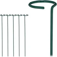 relaxdays Rankhilfe 6er Set Pflanzstäbe aus Metall