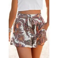LASCANA Strandshorts aus luftig-leichter Viskose mit Bindeband, elastischer Bund, kurze Hose, Sommerhose, Schlupfhose