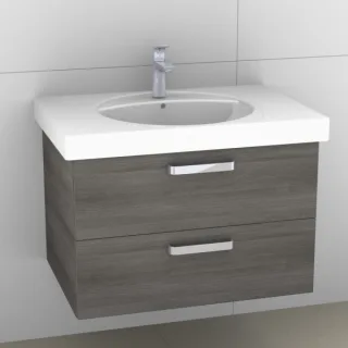 Artiqua 413 Waschtischunterschrank für Preciosa 124280, 124282 Graphit Struktur quer, 413-WU2L-K39-7 413-WU2L-K39-7098-401