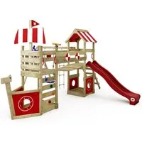 Wickey Spielturm StormFlyer – Klettergerüst in Schiffsoptik mit Rutsche & Kletterwand, Perfekt für kleine Kapitäne & Spielspaß – 10 Jahre Garantie*