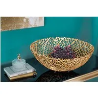 riess-ambiente Dekoschale ABSTRACT LEAF 45cm gold (Einzelartikel, 1 St), Wohnzimmer · Metall · Handarbeit · Modern Design