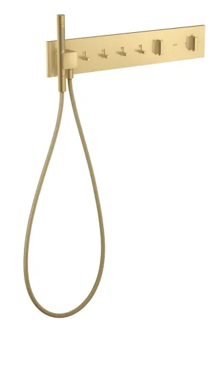 Hansgrohe Thermostatmodul 610/110 Axor ShowerComposition 4 Verbraucher, brushed gold optic, 12573250 12573250