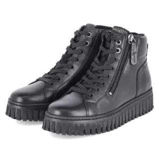 Tamaris Stiefeletten - Gr. 37 - Schwarz - Glattleder