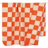 Wohndecke Decke Chess Karomuster Sand Orange (150x200cm), PAD