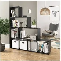Vicco Raumteiler, Schwarz/Schwarz, 163 x 155 cm, 1-tlg.