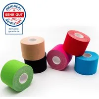 Axion Kinesiologie-Tape Kinesio-Tapes selbstklebend - Wasserfeste Tapes in 6 Farben (Set, 6-St) MEDIZINPRODUKT, Physiotape, Sporttape Bandage