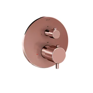 VitrA Flow Soft Wannenfüll- und Brausethermostat V-Box Unterputzmontage Kupfer Soft,A4325829EXP A4325829EXP