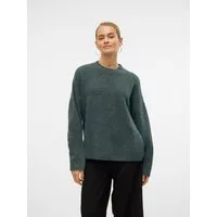 Vero Moda Strickpullover VMBOOM LS O-NECK PULLOVER GA NOOS Materialmix, loose fit
