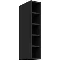 Küchen-Preisbombe Hängeschrank Regal 15 cm Schwarz Küche Küchenzeile Küchenblock SIENA MONZA ARONA