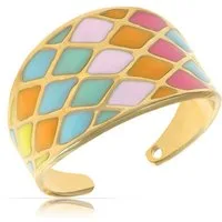 Made by Nami Fingerring Boho Gold Damen aus chirurgischem Edelstahl - Statement Ring, Verstellbar Vintage Schmuck Wasserfester Schmuck