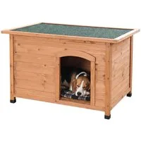 relaxdays Hundehütte aus Holz, orange