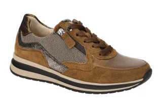 Gabor 76.318 Damen Sneaker braun/cognac k OptiFit Fu?bett Keilabsatz 1,5cm