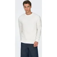 ONLY & SONS Rundhalspullover ONSRON REG LS CREW NECK KNIT NOOS Baumwolle, regular fit