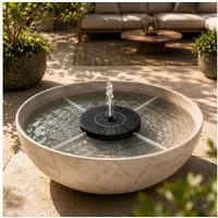 matches21 HOME & HOBBY Blumentopf Solar-Brunnen Wasser-Fontäne für Garten Springbrunnen Miniteich (1 St), Solar Spring-Brunnen Wasser-Fontäne als Garten-Deko Vogeltränke