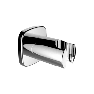 LAUFEN fester Handbrausehalter city, Ausladung 52mm, quadratische Rosette, Vollmetall chrom HF504774100000