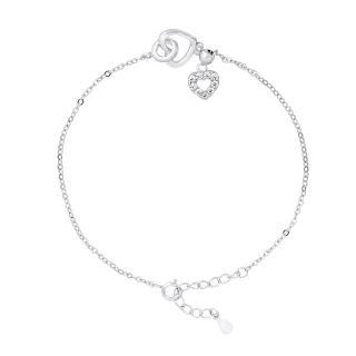 Bracelet CŒUR ET BRELOQUE Oxydes de Zirconium Argent 925