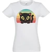 Youth Designz Print-Shirt "Retro Black Cat" Damen T-Shirt mit Lustigen Print Geschenk Statement mit witzigen stylischen Aufdruck für Frauen