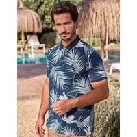 LERROS Poloshirt Modisches Poloshirt, sommerlich gemustert