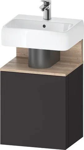 Duravit Qatego Waschtischunterbau wandhängend Graphit Supermatt 440x350x645 mm - QA4076L55800000 QA4076L55800000