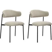 byLIVING Esszimmerstuhl Jersey (2er-Set) (Set), Gestell Metall schwarz, Küchenstuhl, Webstoffbezug, diverse Farben