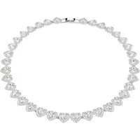 Swarovski Collier Schmuck Geschenk Ariana Grande Tennis Halskette Herz, mit Swarovski® Kristall