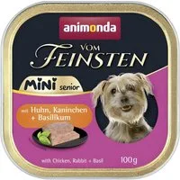 Animonda vom Feinsten Mini Senior mit Huhn, Kaninchen & Basilikum 100 g - 32 St, Nassfutter für: Hund