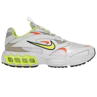 Weiße Nike Air Fire-Sneaker mit gelben Details