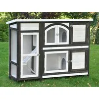 nanook Kleintierkäfig Kleintierstall Jumbo braun 145 x 48 x 109 cm