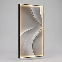 Arnusa LED-Bild Wandbild mit Beleuchtung warmweiß Glasbild abstrakt USB Fernbedienung, abstrakt, Wanddeko modern Wandleuchte