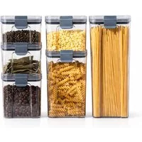 Creliv Aufbewahrungsdose Vorratsdosen 6er-Set luftdicht & stapelbar, BPA-frei, Kühlschrank geeignet