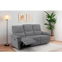 Home affaire 3-Sitzer ODILON, Sofa 167 cm, Federkern, Struktur-Bezug, 105°-150° Relax- und Liegeposition manuell/elektrisch, USB A/C
