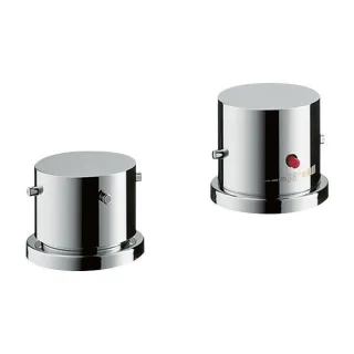 hansgrohe Fertigmontageset Axor Starck 10480000 2-Loch-Wannenrandthermostat, chrom