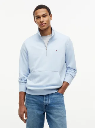 ESSENTIAL TERRY NEW 1/4 ZIP Breezy Blue - Gr. - M