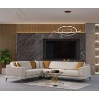 Villa Möbel Ecksofa Santiago, 1 Teile, mit Relax-/Bettfunktion durch umklappbare Rückenlehne
