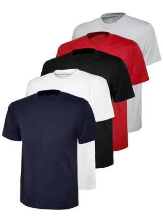 Kruze | Womens Crew Neck T-Shirts (5er Pack) - GRY/BLK/NVY/WHT/RED