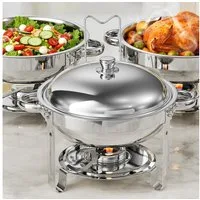 TLGREEN Speisenwärmer Edelstahl 5 Liter – Suppenwärmer & Warmhaltebehälter, (Rostfrei, Mit Deckelhalter & Rutschfestem Griff, 1-tlg), für Catering, Buffet, Camping, Weihnachtsfeier