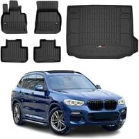 OMAC Auto-Fußmatten OMAC Fußmatten & Kofferraumwanne Set für BMW X3 G01 2017-2024 Gummi (5 St), für BMW X3 G01 2017-2024 BMW X3 G01 2017-2024, Einfache Installation,Antirutsch,Leicht zu reinigen