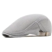 Zaewry Flat Cap Herren Atmungsaktive Mesh-Sommermütze Verstellbare Schiebermütze Baskenmütze Ivy Cap Cabbie Flat Cap
