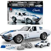 Mattel® Modellbausatz Mattel Brick Shop Hot Wheels, ELITE SERIES CORVETTE, Maßstab 1:16, (918-tlg)