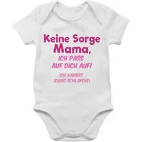 Shirtracer Shirtbody Keine Sorge Mama, ich pass auf dich auf! Du kannst ruhig schlafen! Strampler Baby Mädchen & Junge