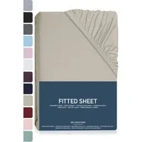 BRB HOME Spannbettlaken Spannbettlaken Gebürstete Mikrofaser, Polyester, Gummizug: Rundum, (1 Stück), Polyester für Boxspringbett und Topper bis 30 cm